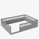 preview thumbnail 17 of 25, Full Floor Bed Frame with Fence, Wood Kids Floor Beds Frame for Bedroom Playroom