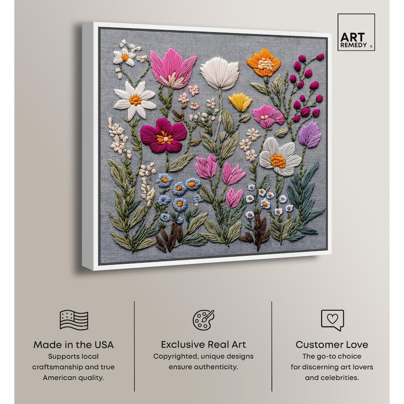 Fabric Flora Canvas by Art Remedy