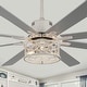 preview thumbnail 13 of 11, Chichoice 72" Farmhouse Large Ceiling Fan with Lights and Remote, 8-Blade 6 Speeds DC Motor Caged Ceiling Fan for Large Room