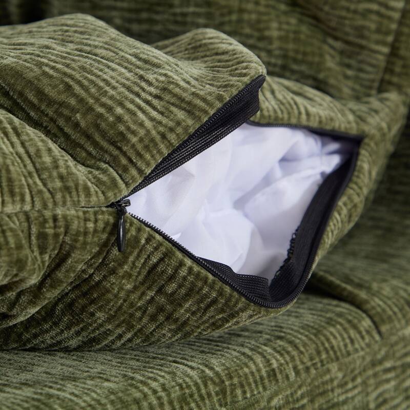 94.47" 3-Seat Modular Compressed Sectional Chair Sofa With Backrest