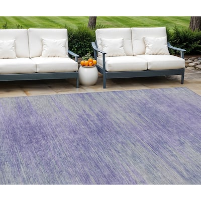 HomeRoots Abstract Transitional Rectangle Outdoor Rug