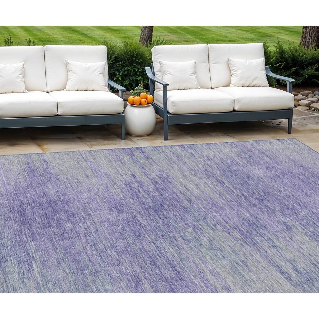 HomeRoots Abstract Transitional Rectangle Outdoor Rug