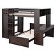 preview thumbnail 21 of 90, Modern Style Wooden Loft Bed with a Twin Size Stand-alone Bed, Shelves, Desk and Wardrobe