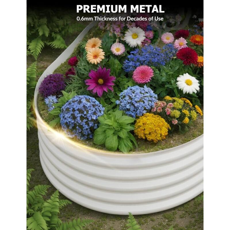 Raised Garden Bed, for Outdoor Gardening, Oval