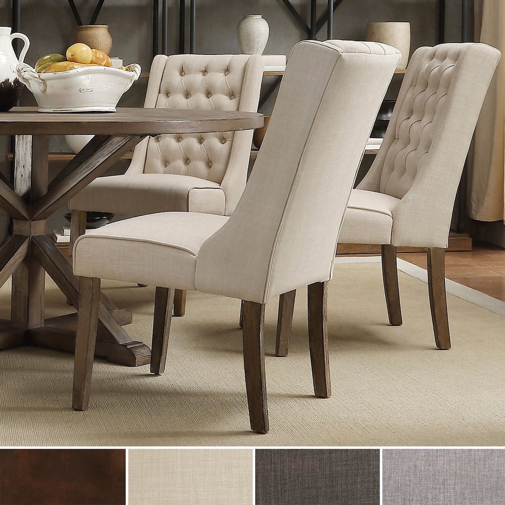 Evelyn Tufted Wingback Hostess Chairs (Set of 2) by iNSPIRE Q Artisan