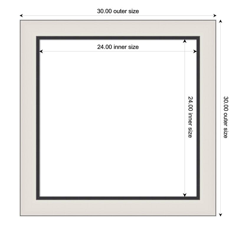 Ellie Framed Dry Erase Magnetic Board - 30 x 30 in - Ellie Silver Black