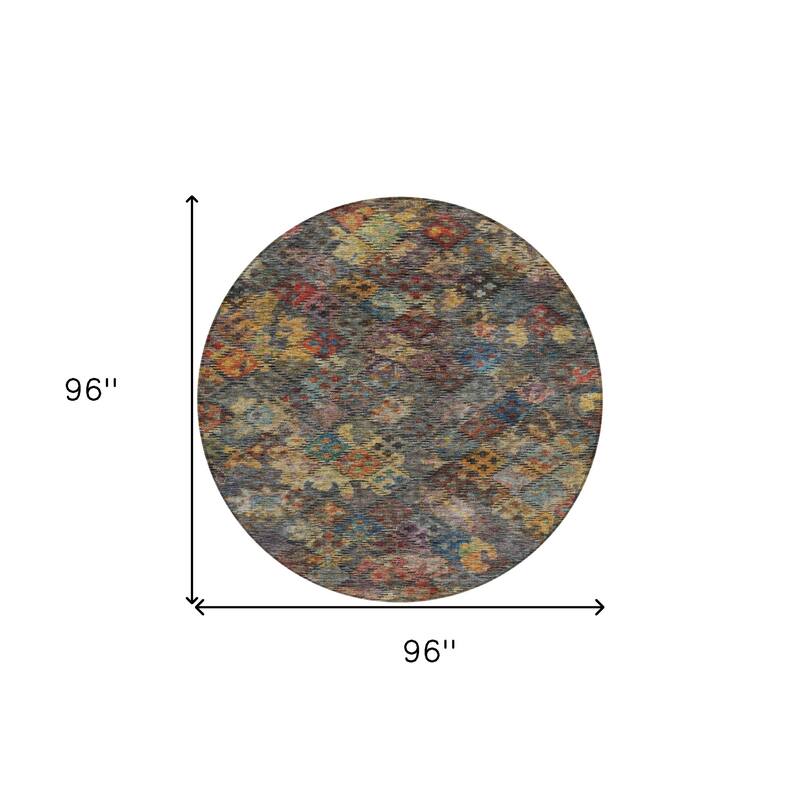 HomeRoots Floral Traditional Rectangle Outdoor Rug