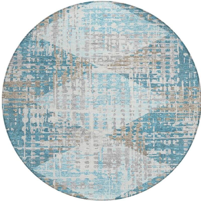 HomeRoots Geometric Transitional Rectangle Outdoor Rug