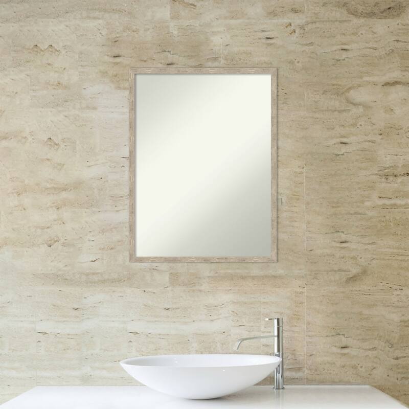 Imprint Non-Beveled Wood Framed Bathroom Vanity Wall Mirror