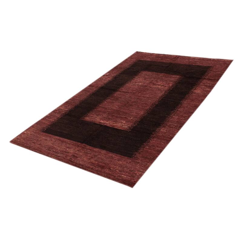 ECARPETGALLERY Hand-knotted Finest Peshawar Ziegler Red Wool Rug - 6'4 x 10'4