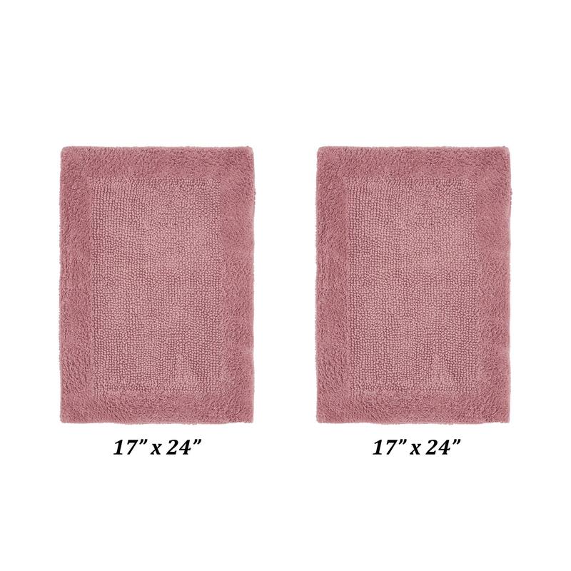 Better Trends Bath Rugs Set 100% Cotton Tufted Soft Water Absorbent Bathroom Rug for Shower, Sink Bath Mats Edge Collection