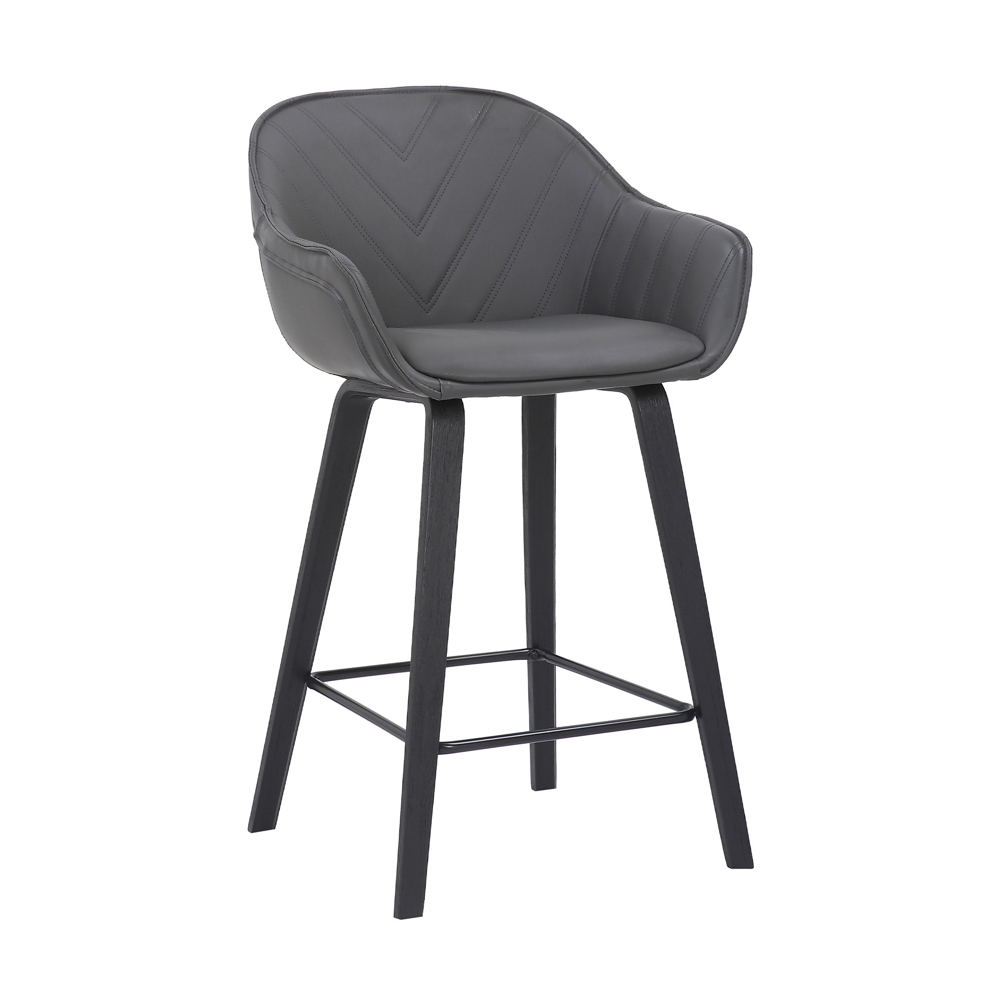 Grey faux hotsell leather bar stools
