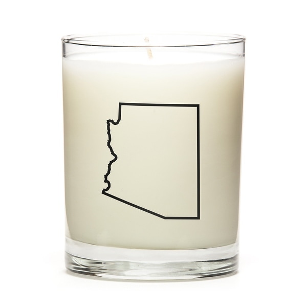 Custom Candles with the Map Outline Arizona, Fine Bourbon