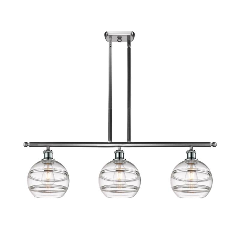 Innovations Lighting 516-3I-10-36 Rochester Linear Rochester 3 Light - Brushed Satin Nickel / Clear