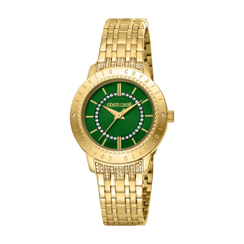 Roberto Cavalli Women RC5L030M0065 Quartz Watch - Gold-Tone