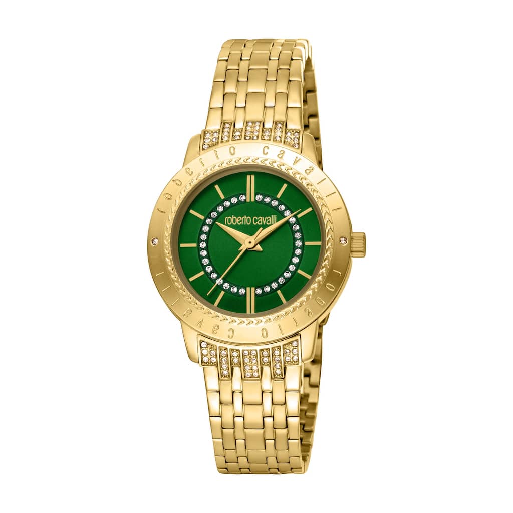 Roberto Cavalli Women RC5L030M0065 Quartz Watch - Gold-Tone