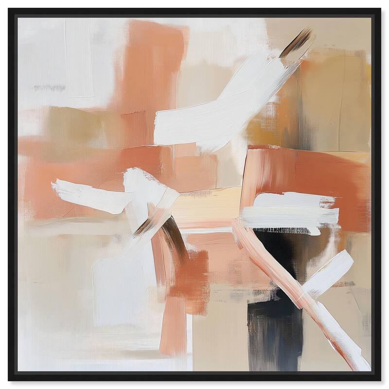 Rose and Rust II Canvas by Art Remedy - 12" x 12" - Black