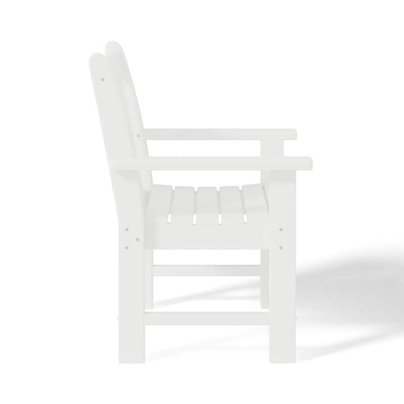 Laguna 6-Piece Outdoor Patio Rectangle Table Garden Arm Chair Dining Set With Bench