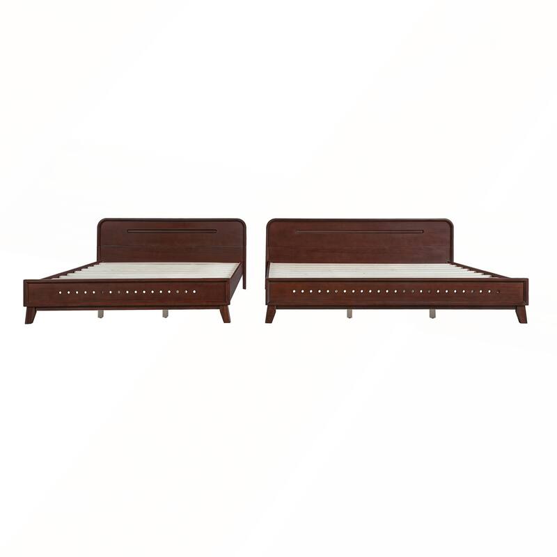 Pine Solid Wood Bed with Timeless Design Easy Assemble