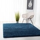 preview thumbnail 6 of 83, SAFAVIEH Fontana Shag Kimberlie Solid 2-inch Thick Rug 2'3" x 4' - Blue - Rectangle