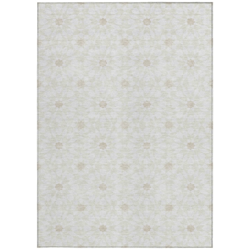 HomeRoots Floral Medallion Transitional Rectangle Outdoor Rug