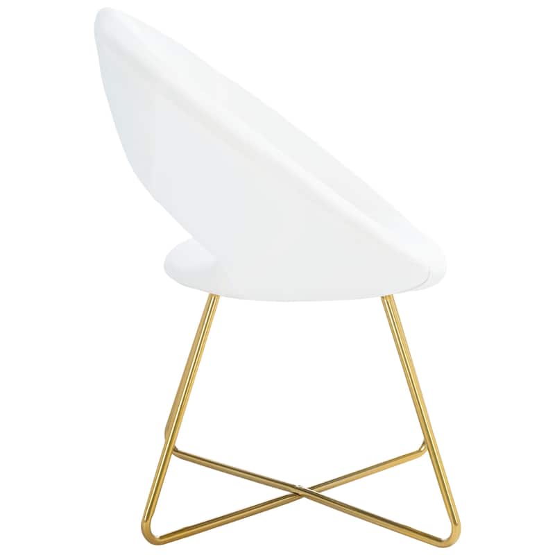 SAFAVIEH Elena Modern Velvet Accent Chair - 23.2" W x 28.3" L x 33" H - 23Wx28Dx33H