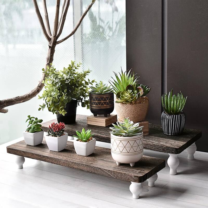 2 Pcs Set Wooden Display Riser - S