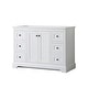 preview thumbnail 13 of 17, Wyndham Collection Avery 48" Single Free Standing Vanity Cabinet Only White / Matte Black Hardware
