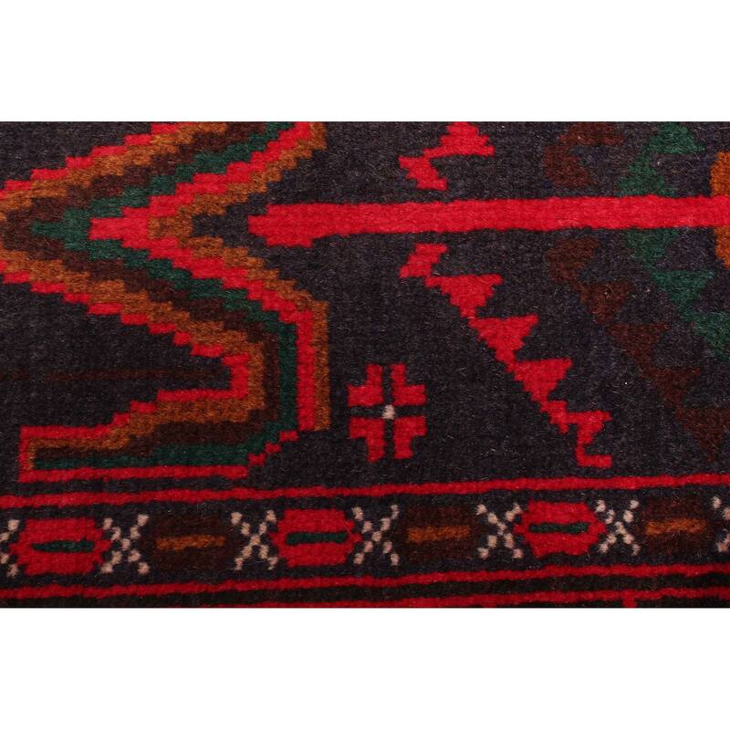 ECARPETGALLERY Hand-knotted Teimani Dark Navy Wool Rug - 2'9 x 4'11