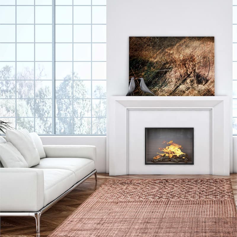 ECARPETGALLERY Hand Loomed Elysian Copper Viscose Rug - 6'8 x 9'7