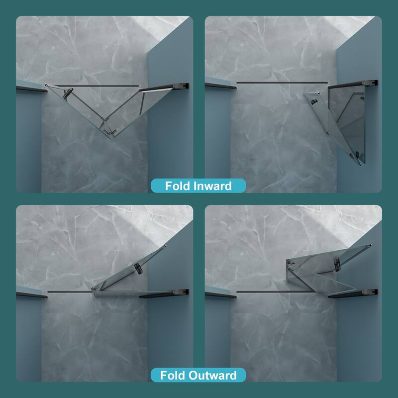 30"W x 72"H Pivot Frameless Swinging Shower Door