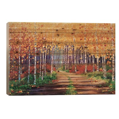 Traversing Print On Wood by Kimberly Adams - Multi-Color