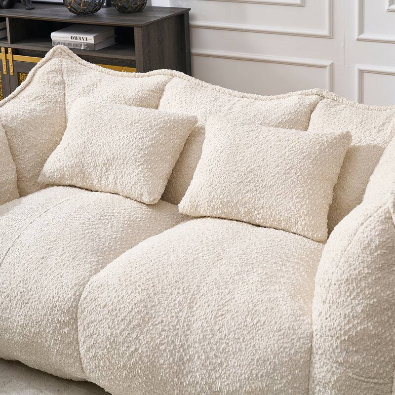 Beanbag Chair with High Resilience Foam Core. The Square Recliner Sofa Is Ideal for Family Members And Friends Engaged in Games