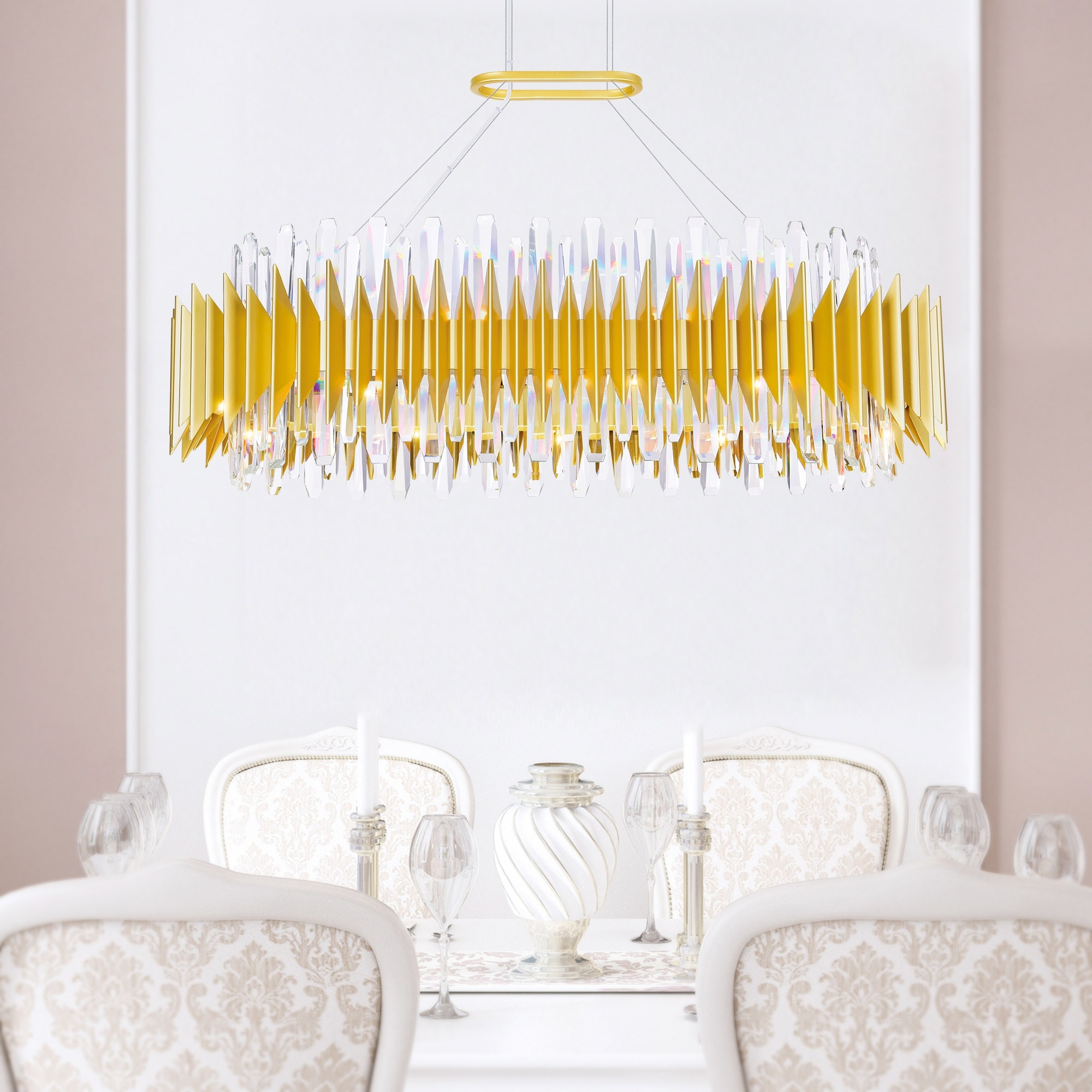 CWI Lighting Cityscape 20 Light 39in Satin Gold Chandelier - Satin Gold