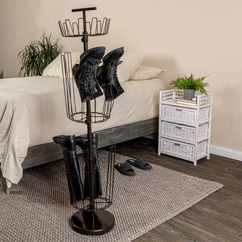 Household Essentials Shoe Storage Tree - Boot Tree - Bronze