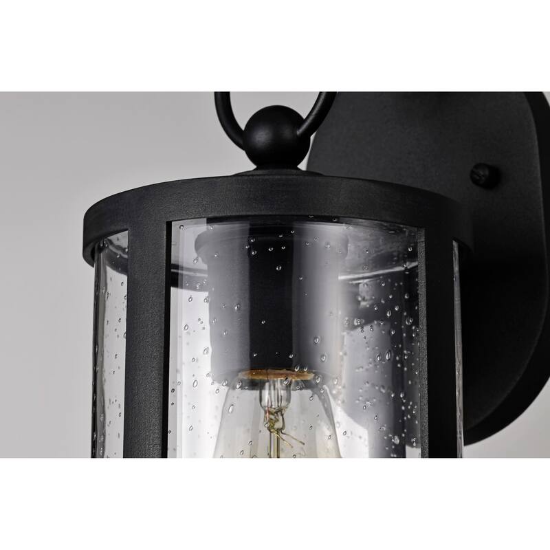 Broadstone 1 Light Small Wall Lantern Matte Black with Clear Seeded Glass