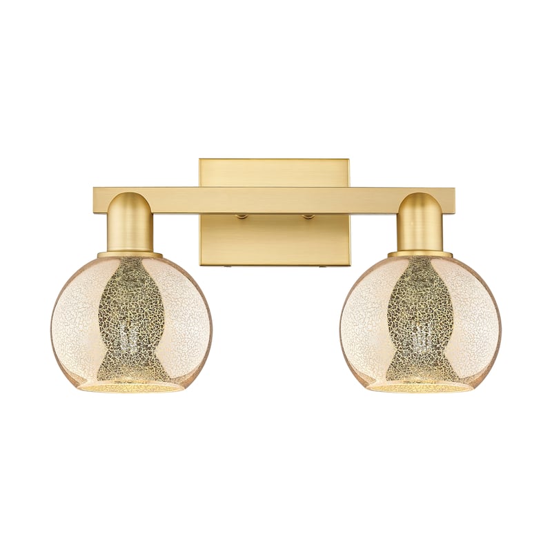 Innovations Lighting Endless Possibilities Arcadia - Athens - 2 Light 17" Bath Vanity Light - Mercury/Satin Gold