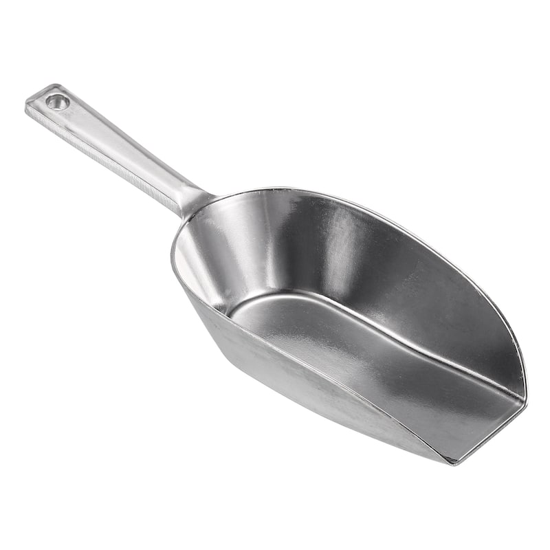 Ice Scoops Aluminum 6.3" Small Ice Maker Flour Cereal Sugar Utility Shovel - Silver Tone