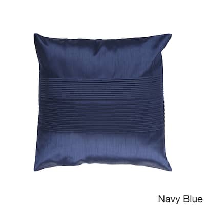 Livabliss Hind Decorative 18-inch Shiny Square Pleated Throw Pillow