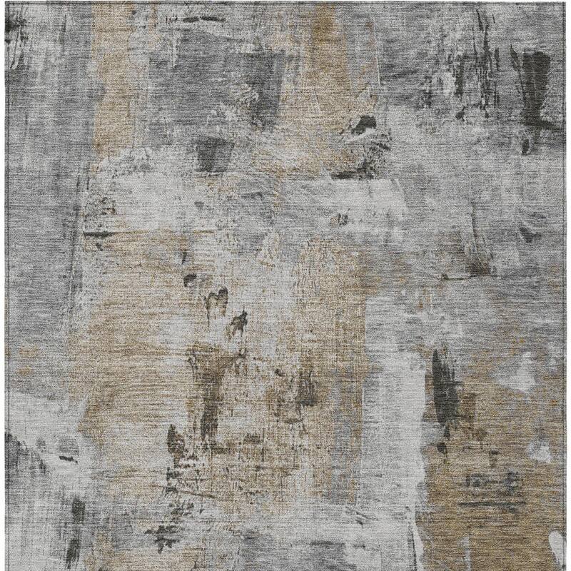 HomeRoots Abstract Transitional Rectangle Outdoor Rug