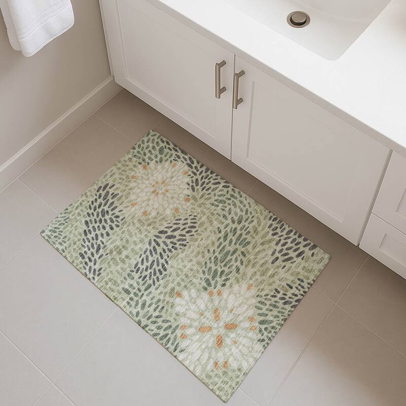 Machine Washable Indoor/ Outdoor Modern Genoa Chantille Rug