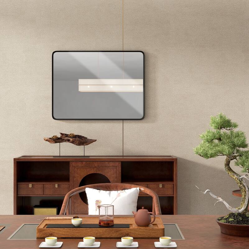 30 x 22 Inch Wall Mirror, Aluminum Frame Rectangular Wall Mirrors Decorative Mirror