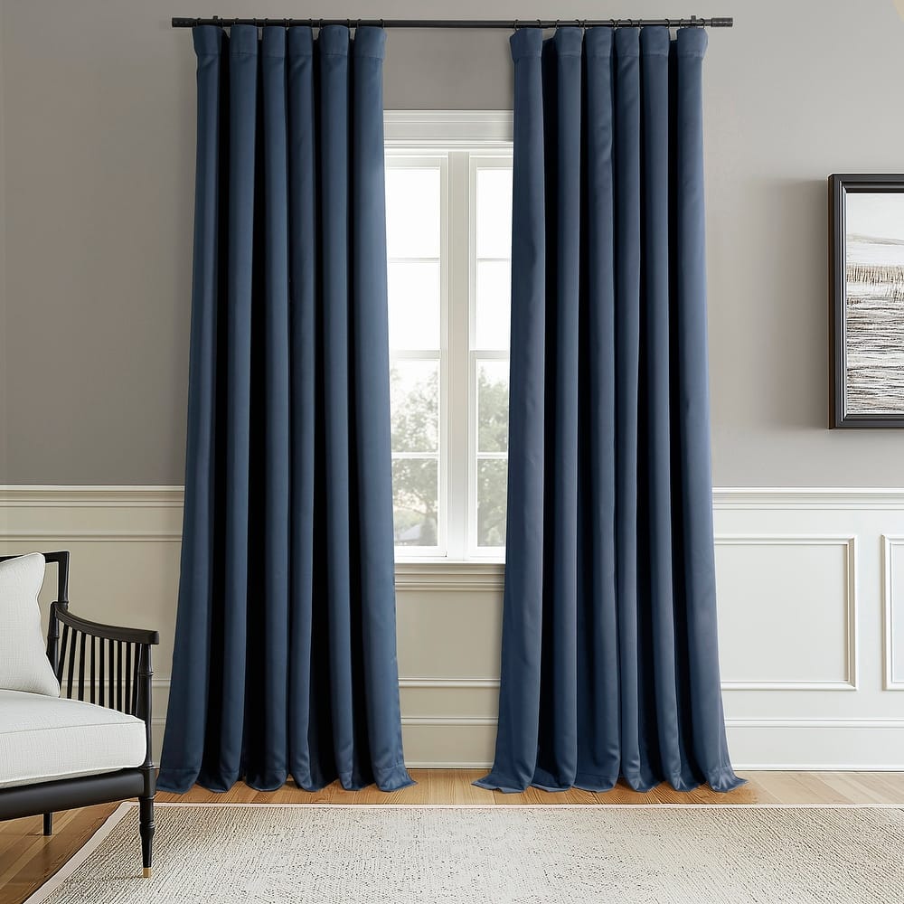 Exclusive Fabrics Room Darkening Curtains for Bedroom & Living Room Curtains - Window Drapes (2 Panels)