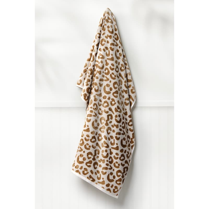 Caro Home Leopard Beach Towels - 36 x 68 - Gold
