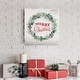 preview thumbnail 6 of 8, Merry Christmas Wreath-Premium Gallery Wrapped Canvas - Ready to Hang - Multi-Color