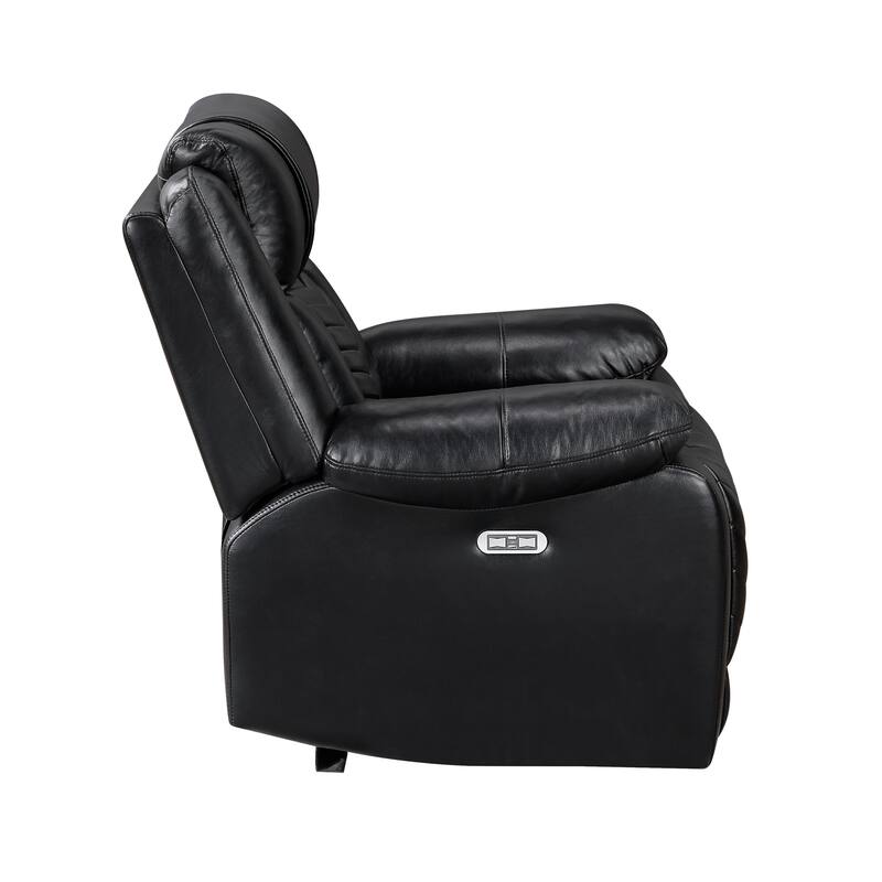 Ridge 40" Faux Leather Power Recliner - LED and Charging Ports