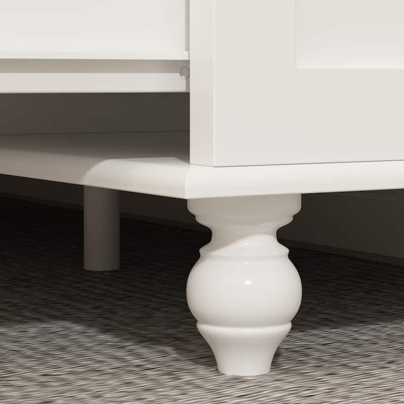 63" Wide 9/12 Drawer Dresser for Bedroom, Modern Farmhouse Double Dresser with Gold Knobs, Large Storage Chest