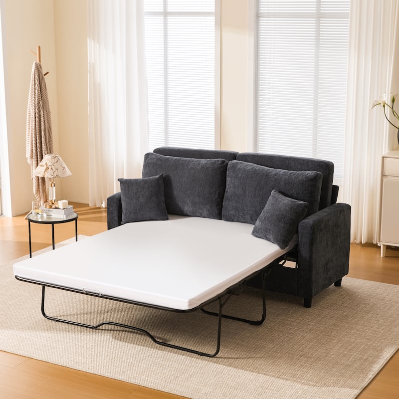 Sleeper Sofa Daybed, Pull Out Couch with Mattress, Upholstery Sectional Loveseat Convertible Sofa Bed