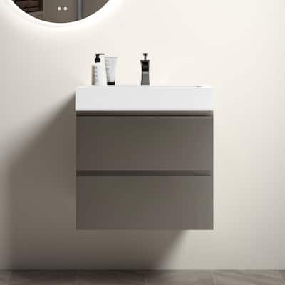 24" Bathroom Vanity with Sink, Large Storage