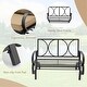 preview thumbnail 5 of 22, 2-Person Patio Glider Bench Cushioned Armrest Rocking Loveseat